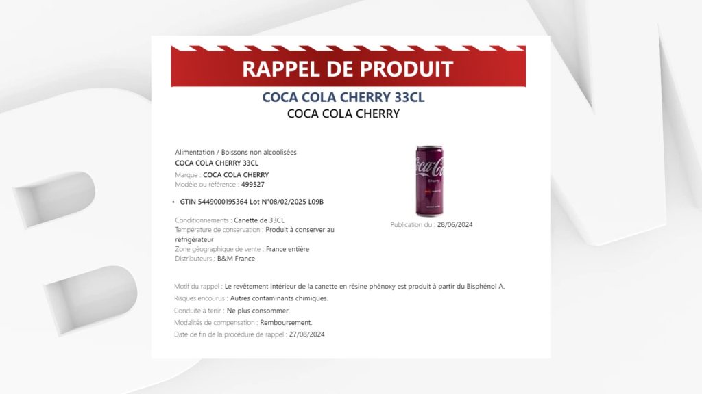 rappel coca cola cherry