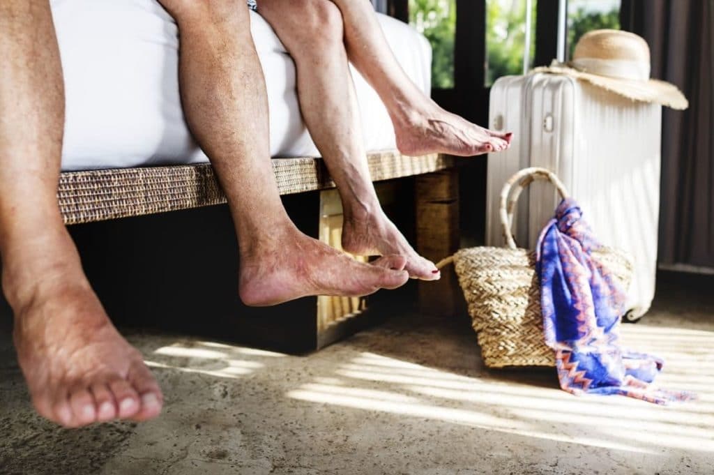 Pieds de personnes âgées